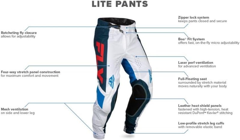 Fly Racing Men's Lite Adult Motocross & Mountain Bike Jersey + Pant Gear Set - For Dirt Bike, MTB, BMX, and Motorcycle Riding - Image 4